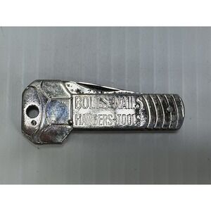 Vintage Abco Hardware Advertising Key Ring Knife Bolt Design Made In Italy